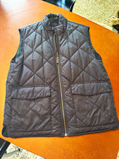 J.Crew Men's Navy Quilted Lined Vest Full Zip Stand-Up Collar Nylon Size L picture