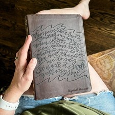 ESV Women's Study Bible - Personalized - Peace Like a River, It is Well - Custom picture