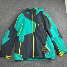 Spyder Active Sports Mens Leader GORE-TEX Insulated Ski Jacket Ebony Scuba S picture