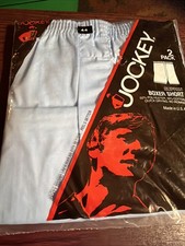 Vintage 1983 Jockey Full Cut Boxer Short 2 Pack Size 44 New Old Stock NOS USA picture