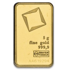 5 gram Gold Valcambi Bar w/ Assay picture