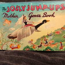 The Jolly Jump-Ups Mother Goose Book 1944 Pop-Up Illustrated HC Geraldine Clyne picture