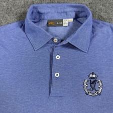 Kjus Royal County Down Golf Polo Mens Large Blue Performance UPF 50 Sunder picture