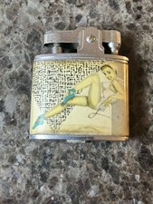 Nice Vintage AUER 1950’s Lighter PIN UP BURLESQUE BIKINI MODEL BAD LADY Japan picture