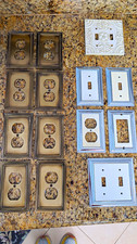 13-pcs Vintage 2005 LHMC Metal Outlets &  Switch Covers picture