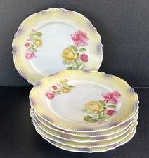 Antique PK Silsia Germany Porcelain Dessert Plates 6 1/4