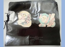 1937 vintage GREETING CARD SAMPLE BOOK brundage ART lot of 43 BIRTHDAY CARDS picture