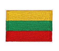 Lithuanian Flag Patch Embroidered Iron-On Lithuania European Decal  picture
