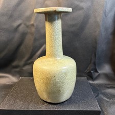 Chinese Ge Guan Style Crackle Glaze Vase Late Qing Republic Era Old Repair picture
