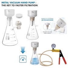 500/1000ml Buchner Funnel Flask Kit with Hand Pump Vacuum Lab Filters Optional picture