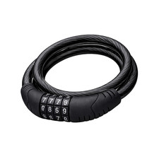 4FT Bike Lock Cable 10mm Steel Combination Bicycle Security Resettable Black picture