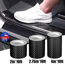 Car Carbon Fiber Vinyl Film Sticker Door Sill Scuff Anti Scratch Tape Protection picture