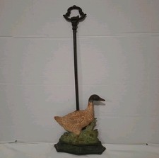 ANTIQUE 19TH CENTURY DOOR PORTER VICTORIAN DUCK CAST IRON DOOR STOP 25