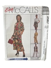 McCall's 2567 Misses' Shirt Top Skirt Pants Shorts 10-12-14 90s Classic picture