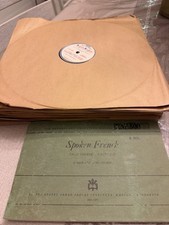 1944 WWII US Armed Forces Institute Spoken French Course 24 Records 2 Manuals  picture