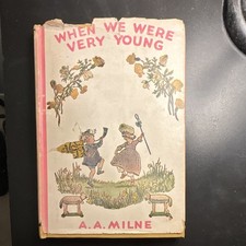 Vintage 1944 When We Were Very Young A.A. Milne Hardcover 234th Print DuttonWWII picture