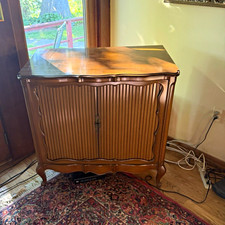 Vintage French Provincial Cabinet / TV Console Storage Cabinet picture