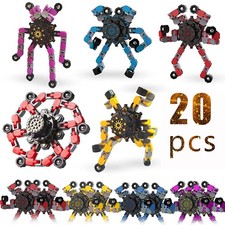20pcs Random Fidget Spinners, Diy Deformable Robot Fingertip Toys, Decompression picture