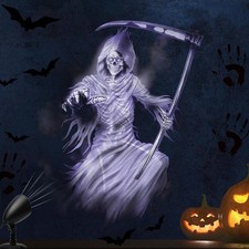 Halloween Outdoor Projector Light 3D Dynamic White Reaper Ghostly Decoration picture