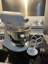 KitchenAid White 5 Quart Artisan Stand Mixer w/Bowl & Attachments Deep Cleaned picture