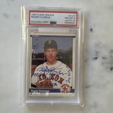 1984 Fleer Update Roger Clemens #U-27 Signed PSA 8 10 AUTO GEM MINT Rookie  picture