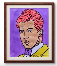ShawNshawN James Bond Original Painting 11x14 Paper 007 Spy Movie Pop Art picture