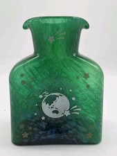 Blenko OOAK SPECIAL EDITION HELIOS EARTH Etched Design 384 Water Bottle picture