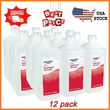 NEW 12 pack Equate 91% Isopropyl Alcohol Antiseptic Liquid, 12 x 32 fl oz picture