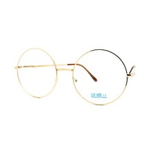 Super Oversized Round Circle Frame Clear Lens Glasses UV400 picture