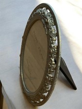 Vintage Ornate Oval Filigree Victorian Picture Frame Gold 3.5x5