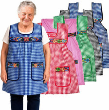 Traditional Mexican apron for women with pockets beautiful flower embroidery picture