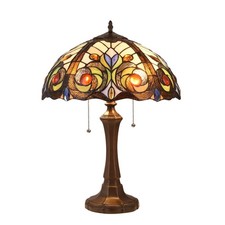 Chloe Lighting Tiffany-style Dark Bronze 2 Light Victorian Table Lamp 16