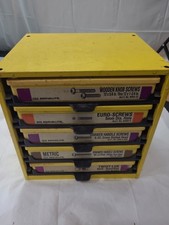 Servalite Asst 5 Drawer Cabinet w/ Contents As Pictured-Asst. Screws & Twist Lok picture