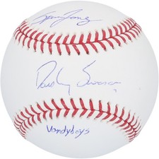 Spencer Jones Yankees and Dansby Swanson Cubs Signed Baseball w/Vandy Boys Insc picture
