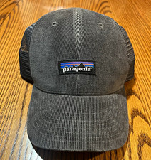 Patagonia Gray/Black Corduroy Mesh Back Adjustable Trucker Hat One Size picture