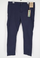 Tailor Vintage Men's Slim Fit Navy Blazer Chino Pants Comfort Stretch 38x32 picture