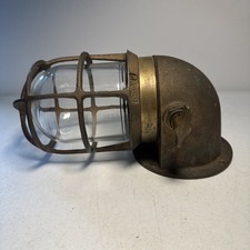 Vintage R. & S. Co. Marine/Nautical & Explosion Proof Brass Lighting Cage picture