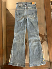 American Eagle Women’s High Rise Stretch Straight Jeans Blue Medium Wash Size 0 picture