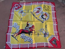 Vintage Roy Rogers & Trigger Silk Bandana-Scarf Measures 24