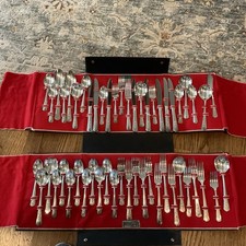 Vintage 52 Piece Set Rogers Oneida Flatware Silverware In Anti Tarnish Case picture
