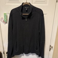 INC International Concepts Grey and Black Zip Sweater Jacket Men’s XXL picture
