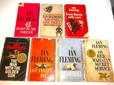 James Bond 007 -Lot Of 7 Ian Fleming Vintage Paperback Books -  picture