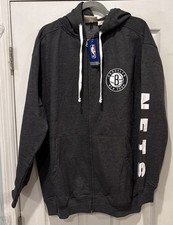 FANATICS ~ BROOKLYN NETS Men's Big & Tall Size 3XL Full-Zip HOODIE  Sweatshirt picture