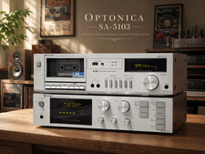 OPTONICA SA-5103 🌈RaRe🌈 Vintage Stereo Receiver & Cassette Deck Setup picture