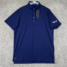 Greyson Golf Tala Polo Men's Size Medium Maltese Blue New With Tags Company Logo picture