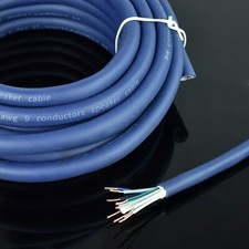 9 Conductors Blue Speed Wire 20 foot Primary Wire Speaker Cable 18 AWG picture