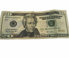 RARE 2013 Twenty Dollars Bill WITH FANCY Serial Number CIRCULATED picture