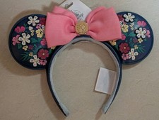 Disney Port Orleans Resort Floral Minnie Ears Headband Pink Bow New 2026 picture