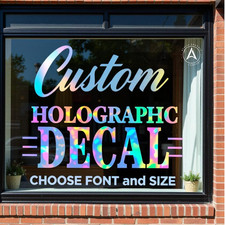 Holographic Name Personalized Decal Sticker, Custom Vinyl Lettering Text decal picture