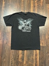 Vintage National Heritage Black ‘Live Hard Ride Hard’ T-Shirt Adult Size Large picture
